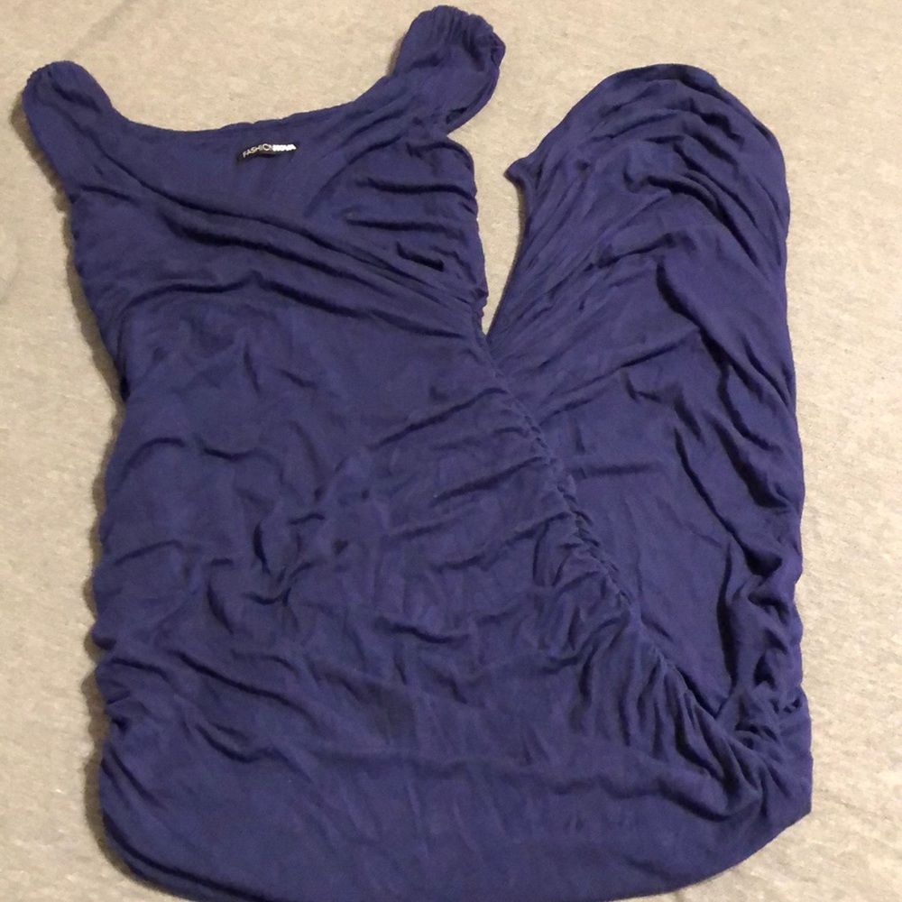 Blue full body length dress
